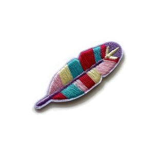 Pastel Leaf Embroidered Patch